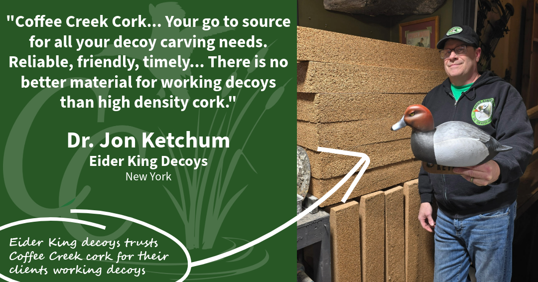 Decoy Sized Cork Blocks